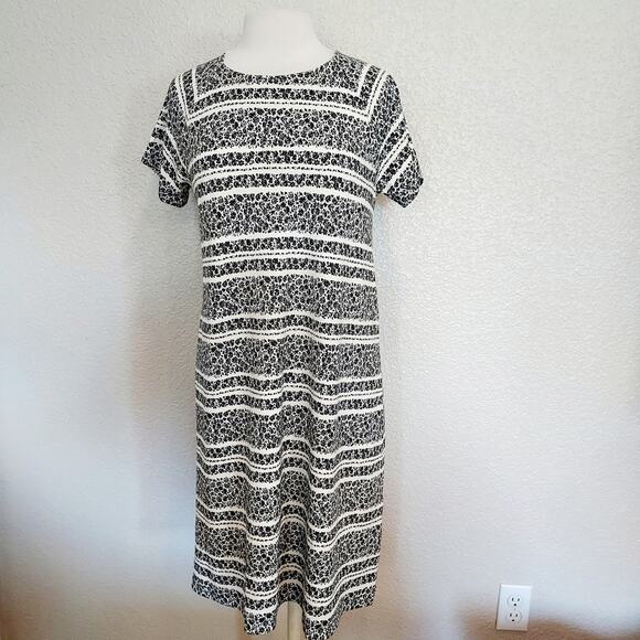 J.Jill Dresses & Skirts - J. Jill Wearever Collection Black & White Paisley Casual Shift Dress Size S